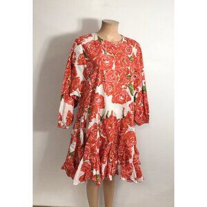 Rhodes Floral Resort Dress Womens Large
